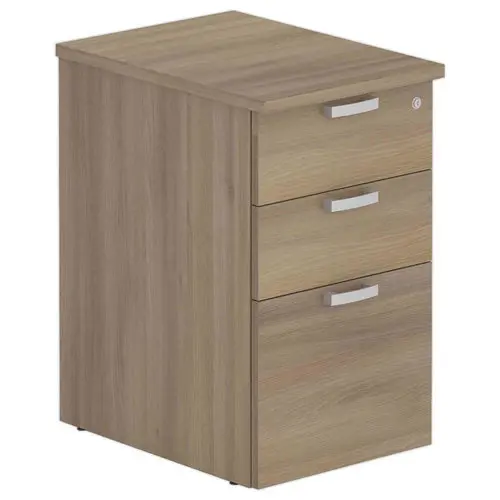 Caisson 3 tiroirs - Noyer - P 60 cm