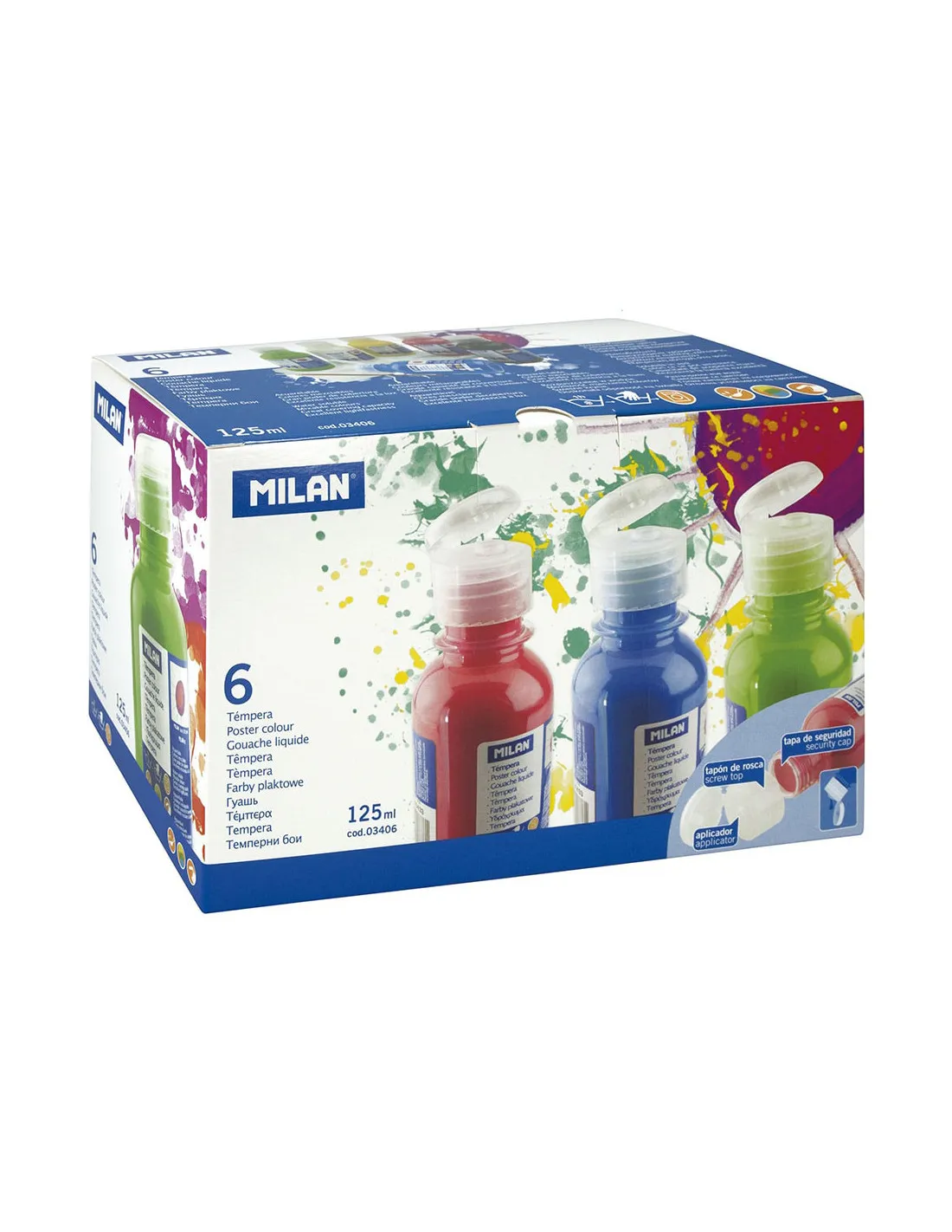 Coffret 6 Bouteilles 125ml De Température Assorties Couleurs Milan - 64197