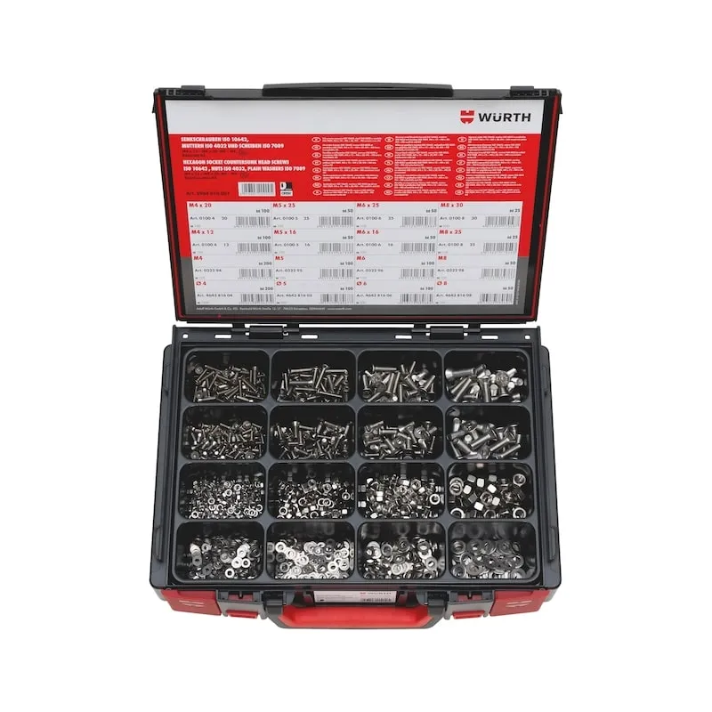 ISO10642/4032/7089 acier inox A2 1425 pcs Sysko