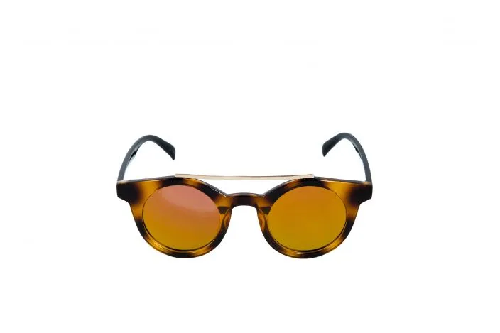 Lunette de Soleil Ecaille Marron Verres Miroirs