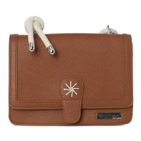 Sac hobo LES TROPÉZIENNES "Baumes" marron | Planetebag.com